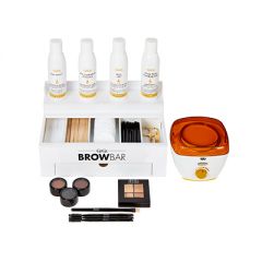 Brow Bar With Honee Warmer Set: Mini Honee Wax Warmer, Care Products, &  Brow Contouring & Grooming Tools by GiGi & Ardell