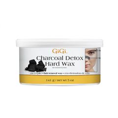 Front side of  GiGi Charcoal Detox Hard Wax 5 ounce can 