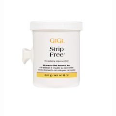 Front view of an 8-ounce microwavable bottle of GiGi Strip Free Microwave