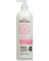 Frontage of a pump bottle with 16-ounce size of Gena deep moisture Massage Lotion for hands, nails, and cuticles