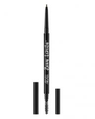 Uncapped Ardell Brow-lebrity Micro Brow Pencil Medium Brown featuring spoolie brush and pencil with cap at either side