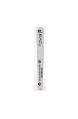 Individually wrapped Tapered wood file from China Glaze - Flowery in silver color lay standing on the ground