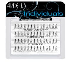 Front view of  an Ardell Duralash Flare - Medium false lashes set in retail wall hook packaging