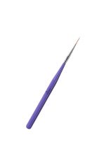 EzFlow Nail Art Detailing Brush #0000 place in 60-degree angle position with lilac holder and precise brush point