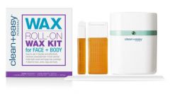 Clean + Easy Dual Roll-On Wax Kit For Face & Body