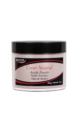 Front view of flat canister of SuperNail Cover Acrylic Neutral in 2-ounce size container with printed label text