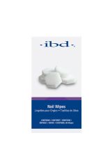 Front view of  ibd Lint-free wipes nail wipes packagaing with printed label text isolated in white background