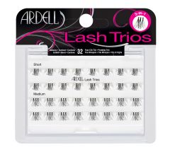 Front view of an Ardell Trios false lashes set in retail wall hook packaging