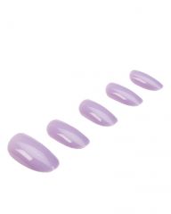 A set of Ardell Nail Addict Premium Artificial Nail in Lovely Lavander variant laid down one by one in a 45-degree angle