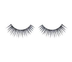 Pair of Ardell Shimmer Fun Party false lashes side by side featuring a holographic gemstones and spiky, inky-black hair fibers