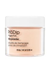 Half side view of Prodip by SUperNail dip powder in Papaya Whip variant with 0.9-ounce transparent flask and white cover lid