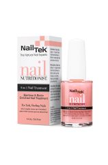 Nail Tek Nutritionist Bamboo & Biotin 0.5 ounce bottle side by side with its retail box packaging