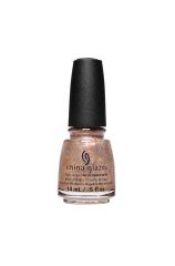Bottle of nail enamel in shiny brown color shade from China Glaze in Beach it Up color variant
