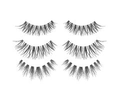 A set of Ardell Mni Wispies 3-Pair Lookbook + Duo Adhesive placed on white color background