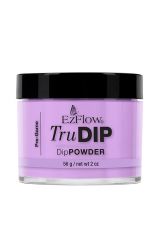 A front facing 2 ounce transparent glass jar of EZ Flow TruDIP Pre-Game fully showing its nail powder contents