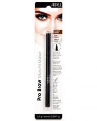 Close-up view of Ardell Pro Brow MicroFill Marker Medium Brown in retail wall hook packaging