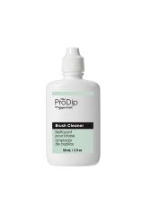Front view of a capped 2 - ounce size of ProDip by SuperNail Brush Cleaner  with printed label and product details