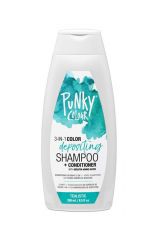 An 8.5 ounce bottle of Punky Colour 3 in 1 Color Depositing Shampoo Conditioner Tealistic facing forward