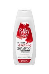 Front view of an 8.5 ounce bottle of Punky Colour 3 in 1 Color Depositing Shampoo Conditioner Redilicious