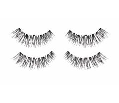 2 pairs of upper & lower Ardell Magnetic Double Demi Wispies faux lashes for the left & right eyes side by side