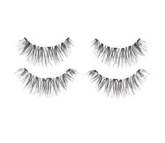 2 pairs of upper & lower Ardell Magnetic Lash - Double Wispies faux lashes for the left & right eyes side by side