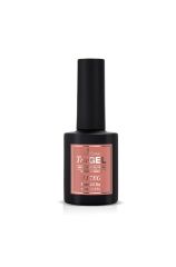 EzFlow TruGEL Own It swatchd onto synthetic nail displaying its rose petal creme' hue