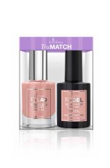 Front view of EzFlow TruMatch Color Duos French Cover Pink 2 bottle gel & lacquer polish combo retail pack