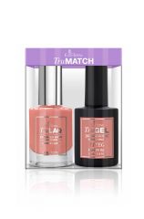 Front view of EzFlow TruMatch Color Duos Rosé All Day 2 bottle gel & lacquer polish combo retail pack