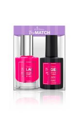 EzFlow TruMatch Color Duos Colorgasm gel & lacquer polish encased in a labelled plastic retail pack