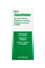 A  green & white retail box of Ardell FastColor Hair Color Accelerator featuring product name & description