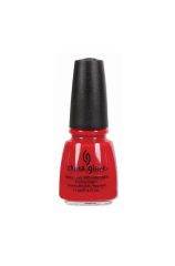 Red nail lacquer from China Glaze with Hey Sailor color variant in a 0.5-ounce bottle