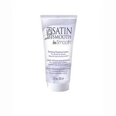Frontage of beSmooth™ Treatment Lotion tube type container with printed product details