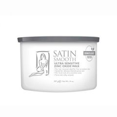 Front view of a 14 ounce can of Satin Smooth Zinc Oxide with its silver-grey lid on