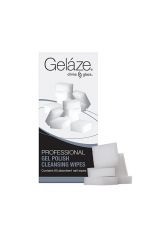 Realistic illustration of Gelaze professional gel polish cleansing wipes pack with 60 absorbent nail wipes