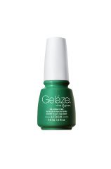 China Glaze - Gelaze 14 ml nail coat packaging with label text facing forward with Four Leaf Clover variant