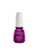 Purple bottle of nail gel lacquer from Gelaze with Better Not Pout color shade variant