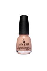 0.5-ounce bottle of China Glaze nail color with Minimalist Momma color shade isolated in white color background