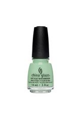 0.5-Ounce Bottle of nail polish in a light green shade from China Glaze Nail Lacquer collection in Spring Jungle variant