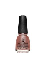 Frontage of a nail color bottle from China Glaze in an As Good As It Glitz variant with black lid cap with label text