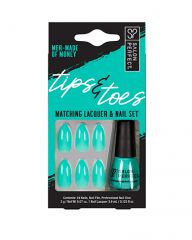 Salon Perfect Tips & Toes Mer-Made of Money Matching Lacquer & Nail Set