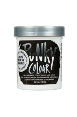 Front facing 3.5 ounce jar of Punky Colour Semi Permanent Conditioning Hair Color Ebony with silver twist cap