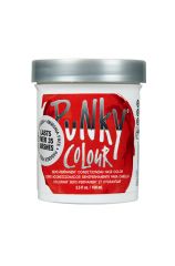 A 3.5 ounce jar of Punky Colour Semi Permanent Conditioning Hair Color Fire facing foward showing its red label