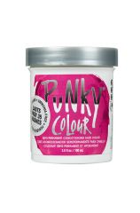 A 3.5 ounce tub of Punky Colour Semi Permanent Conditioning Hair Color Flamingo Pink with silver cap & pink themed label