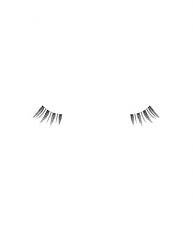 A floating Ardell Accents 311 - Black featuring its  light volume, medium length with spiky effect half lash style