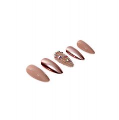 5-piece set of Ardell Nail Addict Taupe and Topaz artificial nails