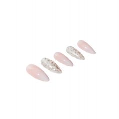 Set of Ardell Nail Addict Gilded Ombre artificial nails in a slanted position isolated in white color background