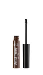 Uncapped bottle of Ardell Beauty Artist Brow Fill & Set Gel Medium to Dark side by side with its brush cap