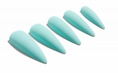 5-piece Set of Ardell Nail Addict Blue Lagoon variant  in a slanted position isolated in white background