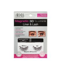 Ardell Magnetic 3D Faux Mink Liner & Lash 858  placed into its retail packaging with features written on it