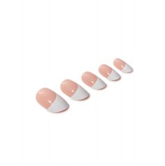 Set of Ardell Nail Addict Eco Crescent French variant  in a 45-degree position isolated in white background